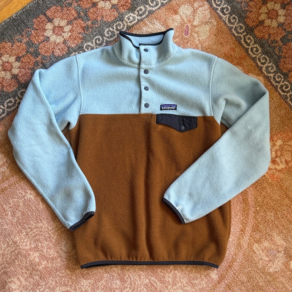 Patagonia Blue and Brown Synchilla